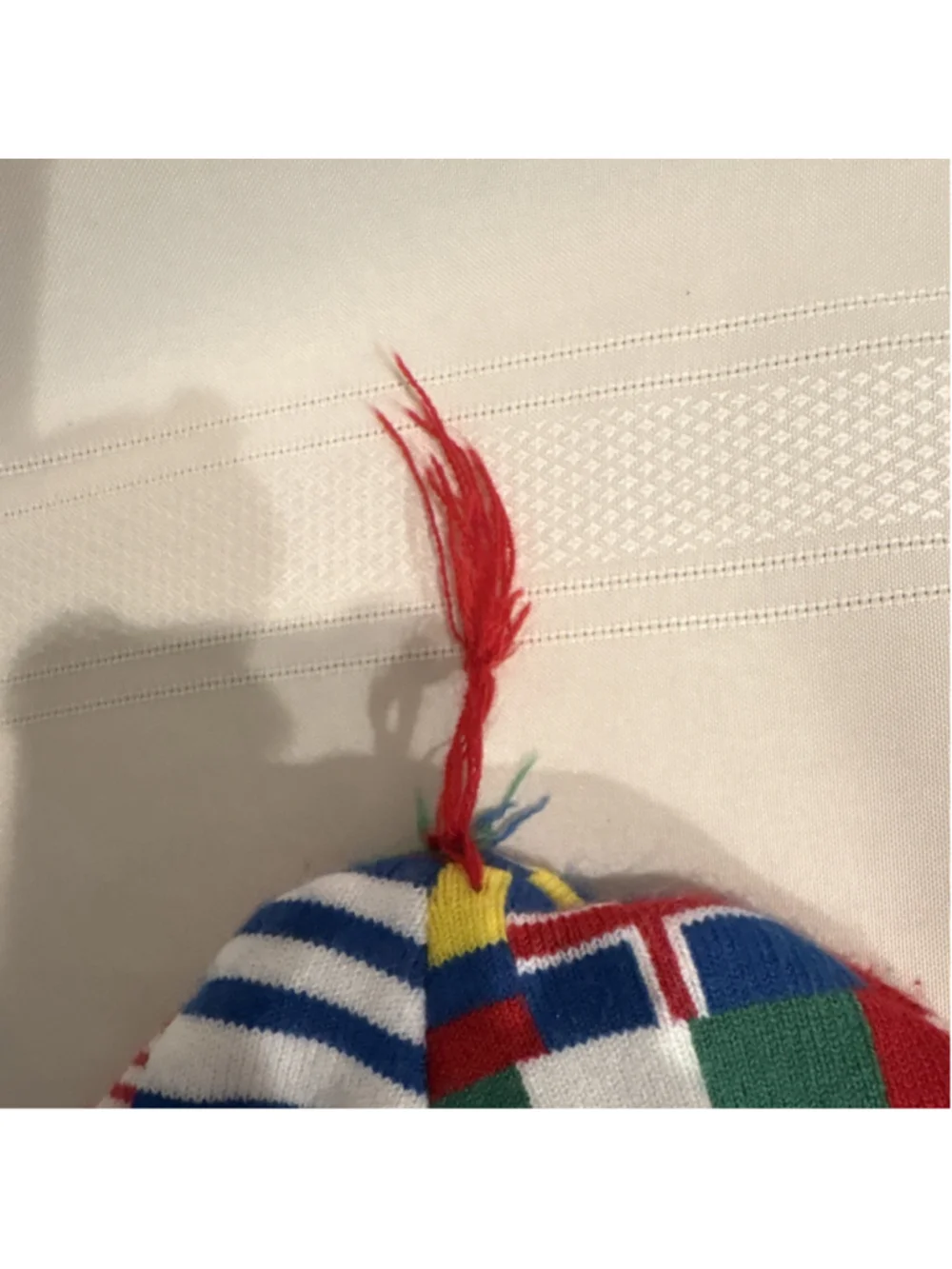 White Knight Multicolor Flag Pattern Beanie Lightweight Men's Winter Hat